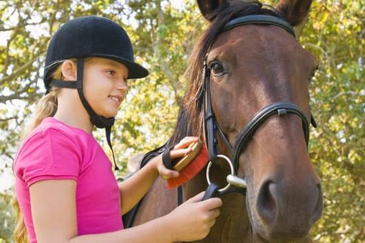 Junges Mädchen mit Pferd